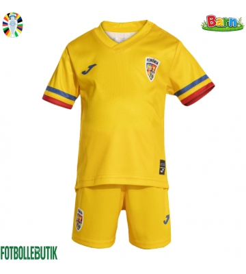 Rumänien Hemmaställ Barn EM 2024 Kortärmad (+ Korta byxor)